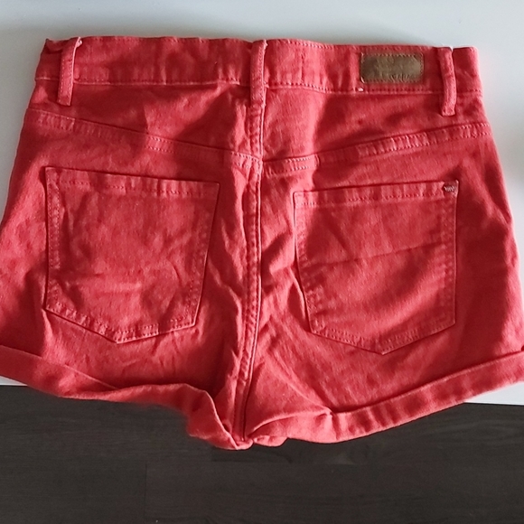 Red demin shorts - Picture 2 of 3